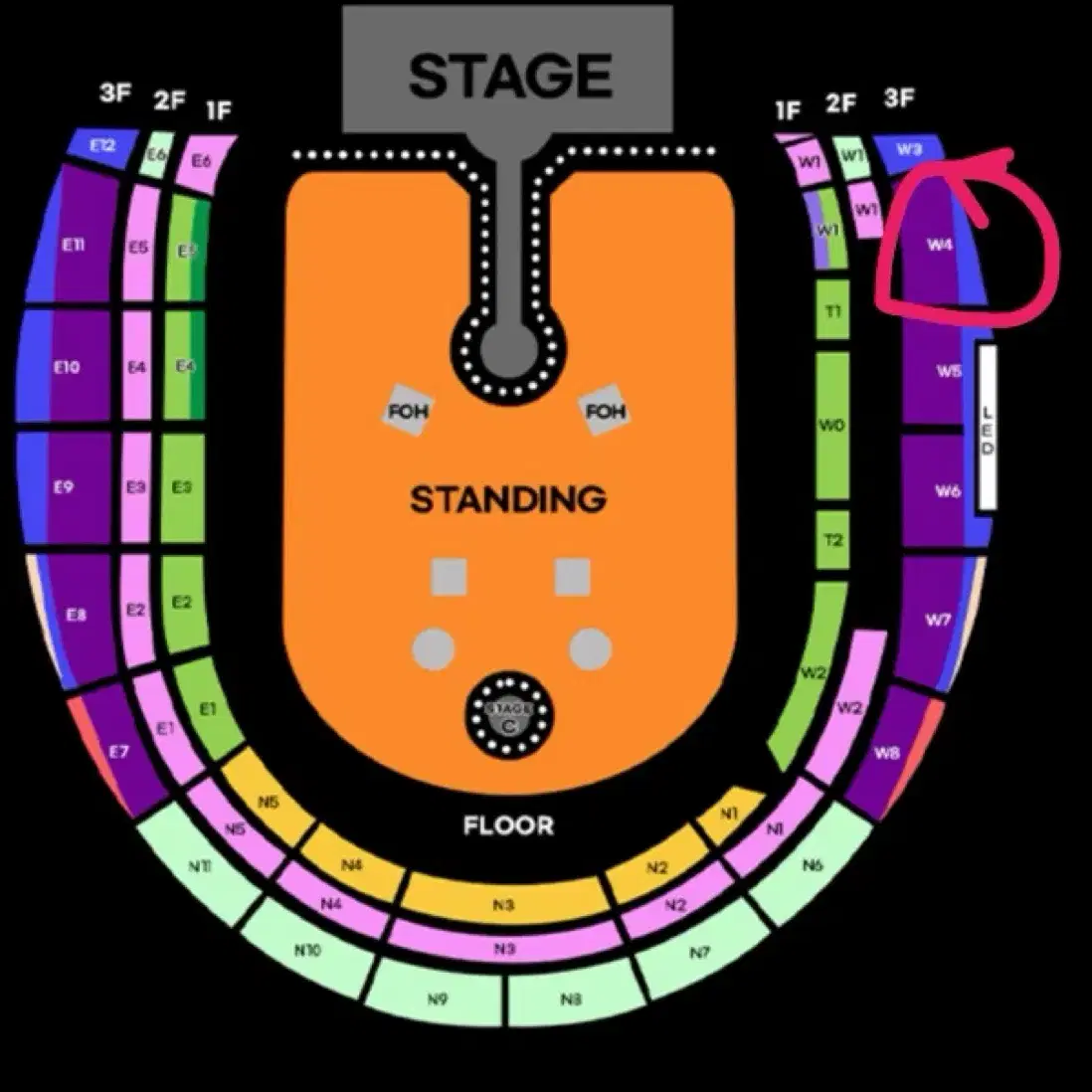 콜드플레이 (금) 지정석 A구역 3층 W4구역 15열 2연석 최저가
