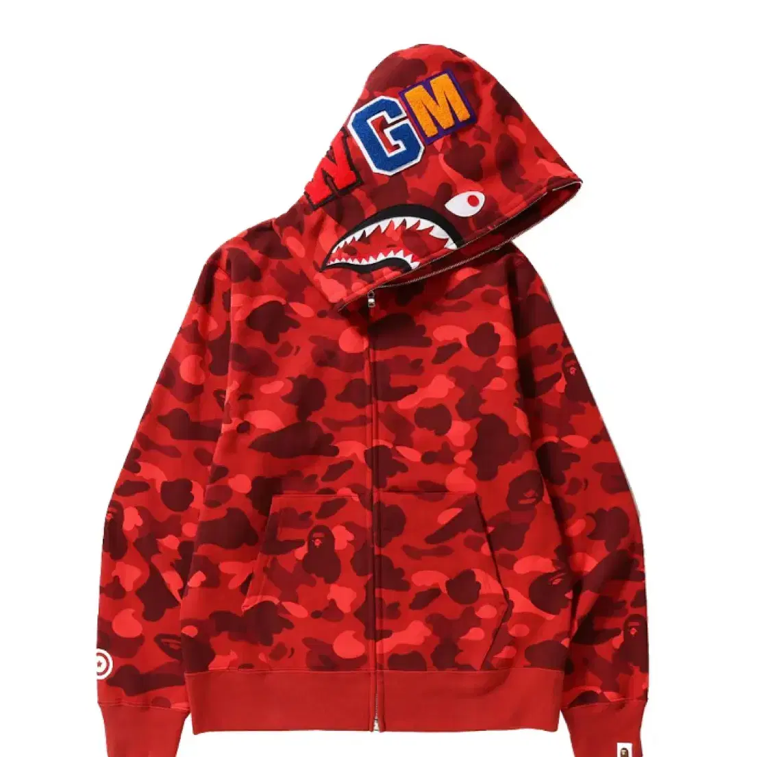 Bape shark hoodie 베이프 샤크 후드집업 적계 레드