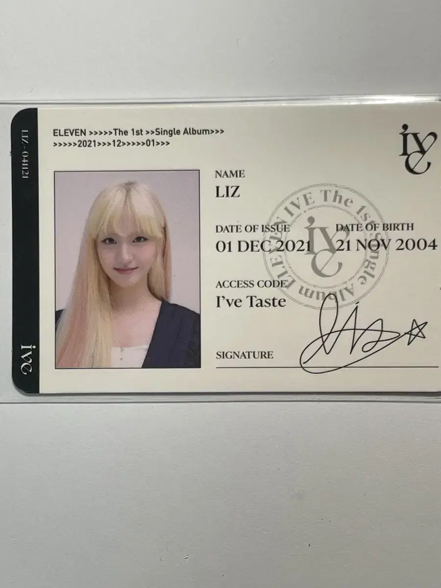 Liz ID card