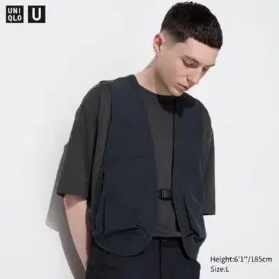 uniqlo u 유니클로 U 유틸리티 베스트 블랙 XL (100~105)