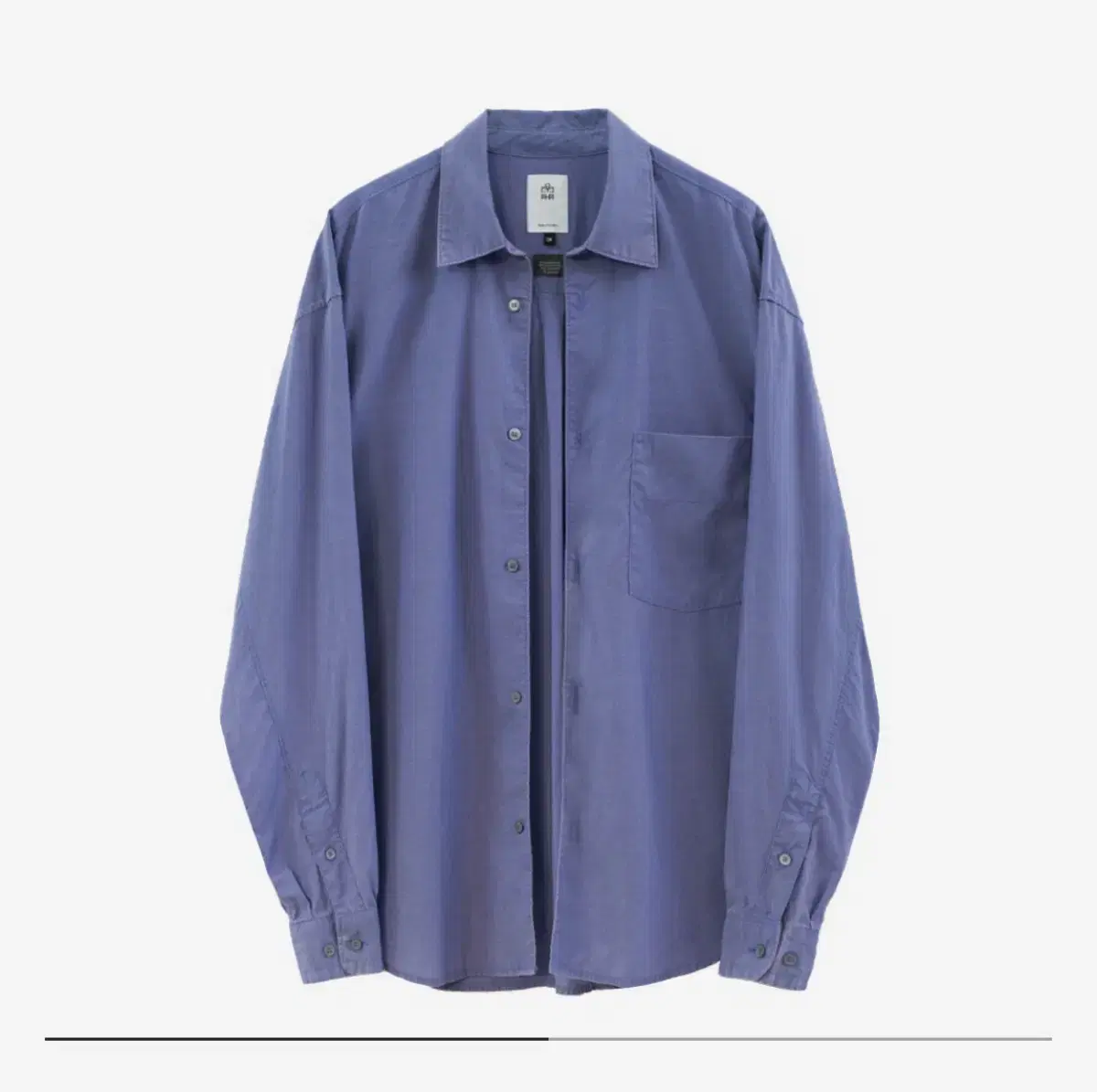 [3] Polyester Tenko Loose Shirt Washed Bloo