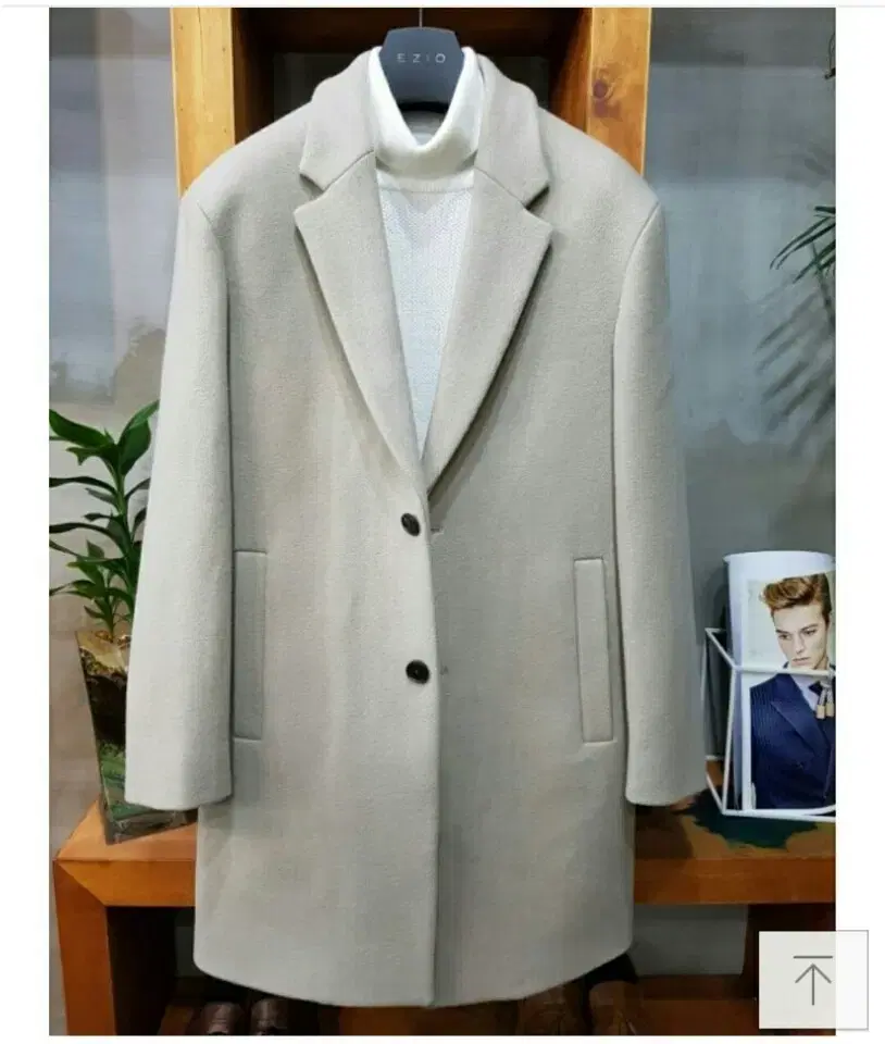 Ezio Homme semi Overcoat beige 95 size