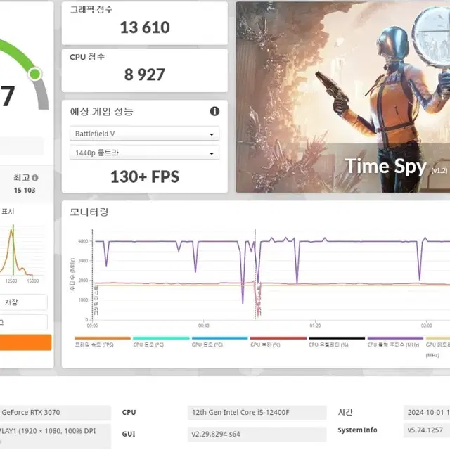 (안산/시흥)인텔 i5-12400F, RTX 3070  컴퓨터 본체