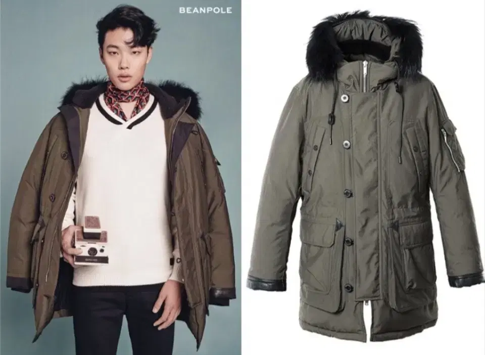 95) Vinpol Ryu Jun Yeol Goose Down N3B Field Puffer Parka Khaki