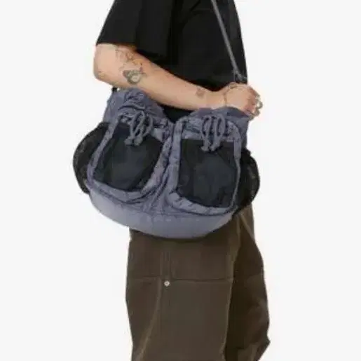 디스이즈네버댓 Overdyed Shoulder Bag 워시드 블루