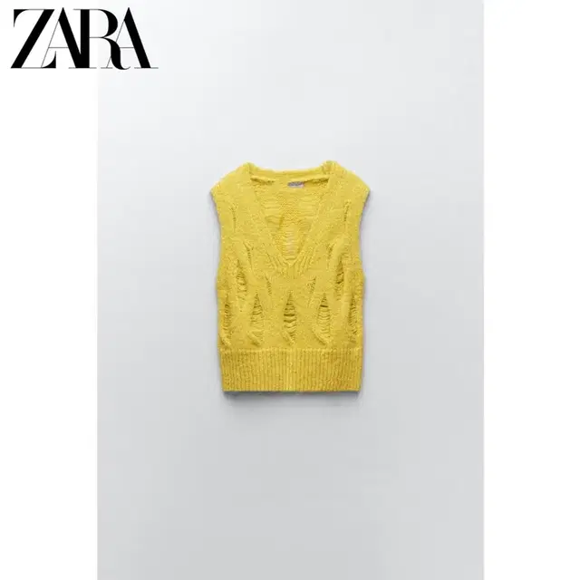 zara 디스트로이드 니트 베스트 s