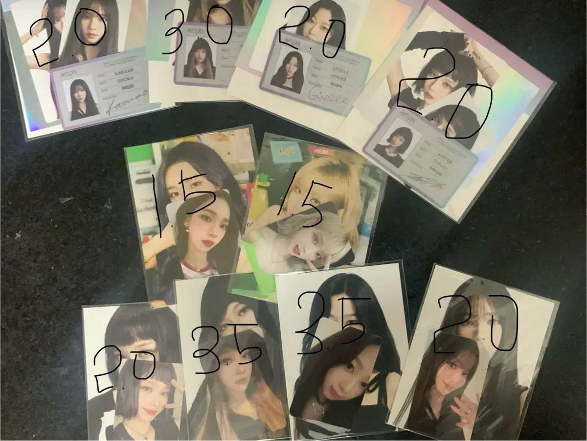 Aespa karina winter giselle ningning unreleased photocard concerts md photocards kards