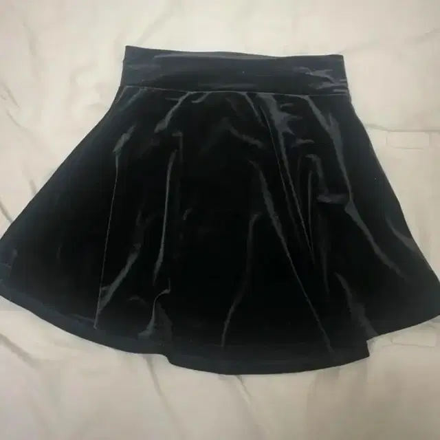 velvet black mini skirt