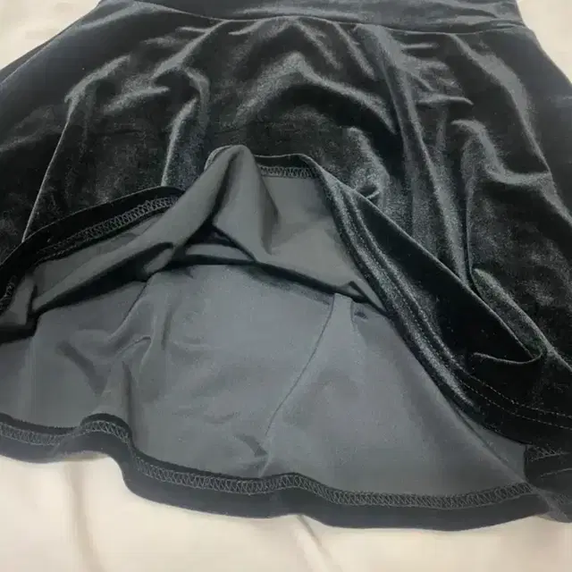 velvet black mini skirt