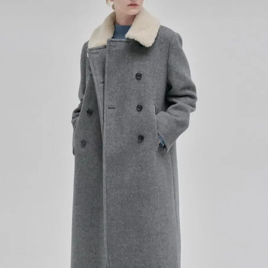 닐바이피 차정원 코트 차콜 M two-way basic coat 울100