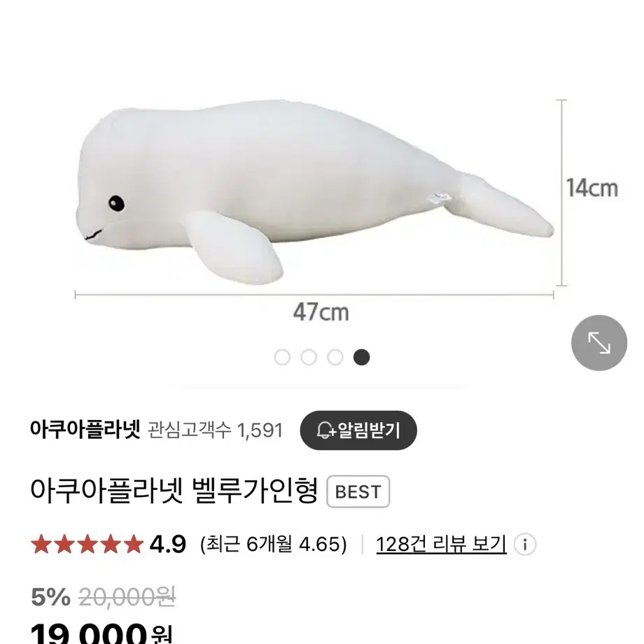 여수 아쿠아플라넷 벨루가 인형