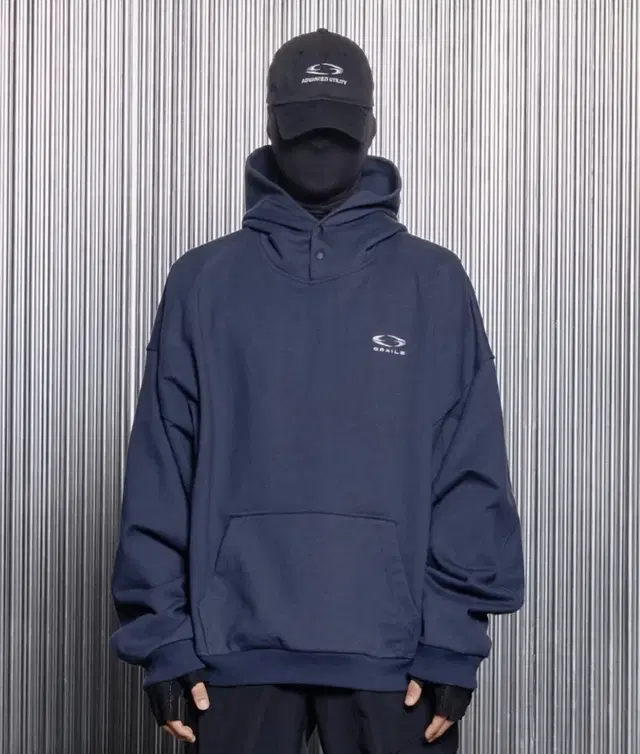 그레일즈 ESSENTIAL OVERSIZED HOODIE [NAVY]