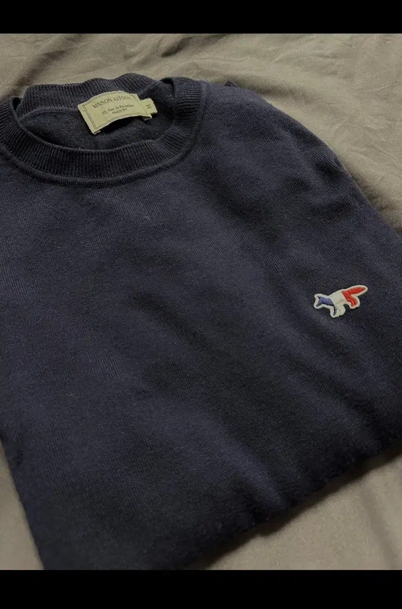 Maison Kitsune Tricolor Merino Wool Knit