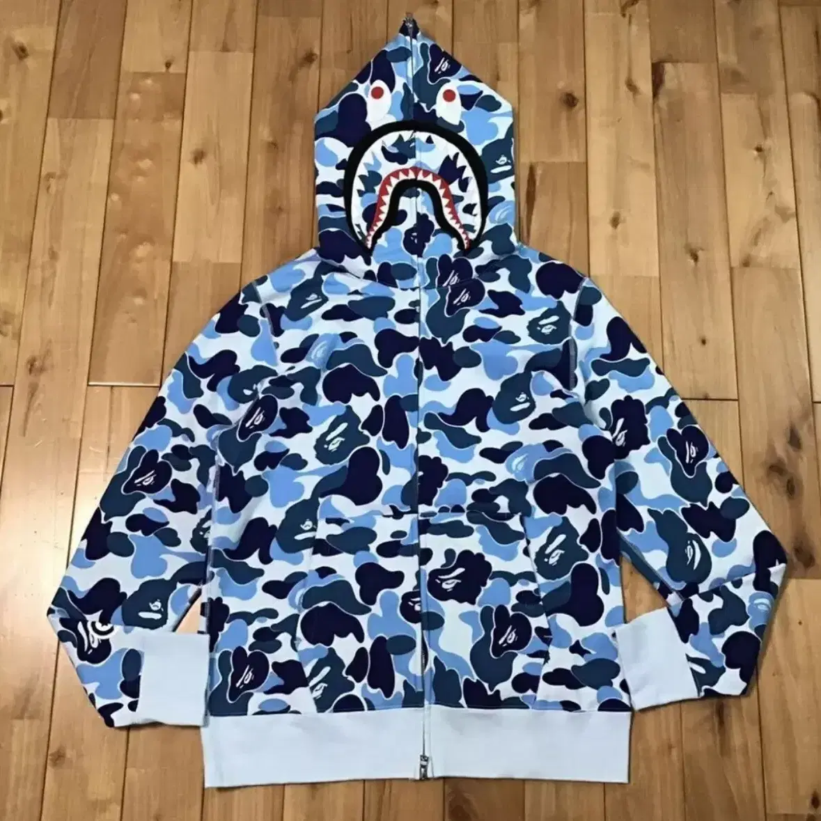 Bape shark hoodie 베이프 샤크후드 블루