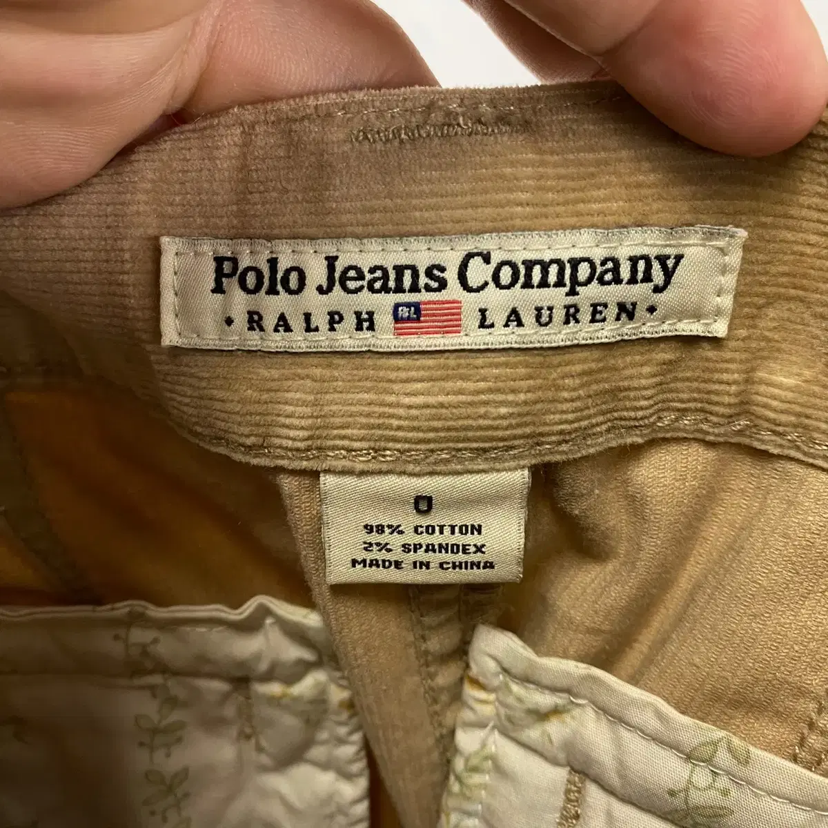 빈티지 POLO JEANS COMPANY 코듀로이 핀턱 스커트