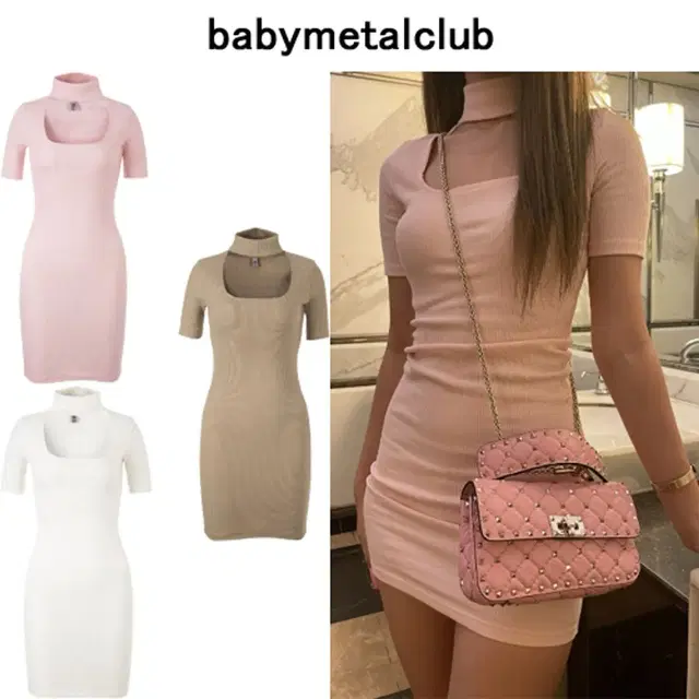 베이비메탈클럽 초커 원피스 핑크 베메클 babymetalclub