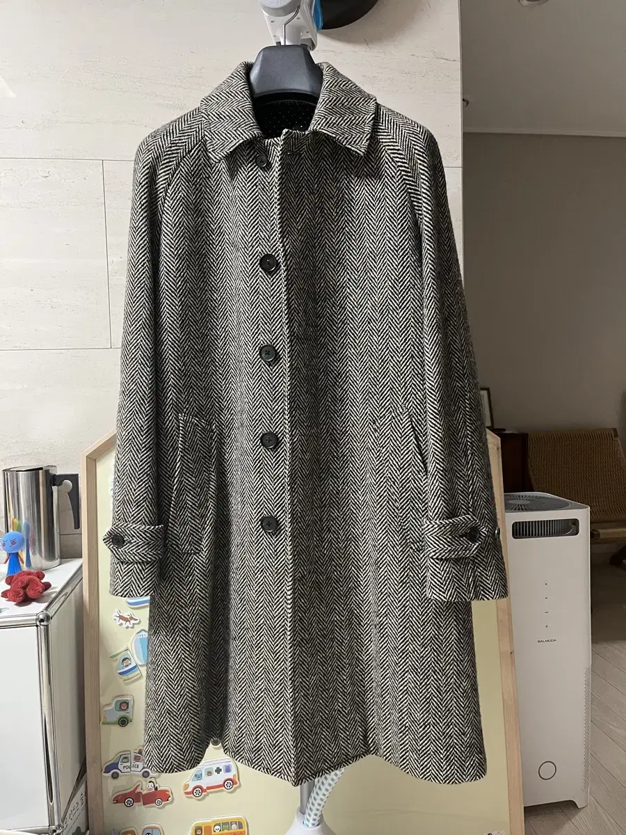 Camocita / Herringbone Balmacan Coat