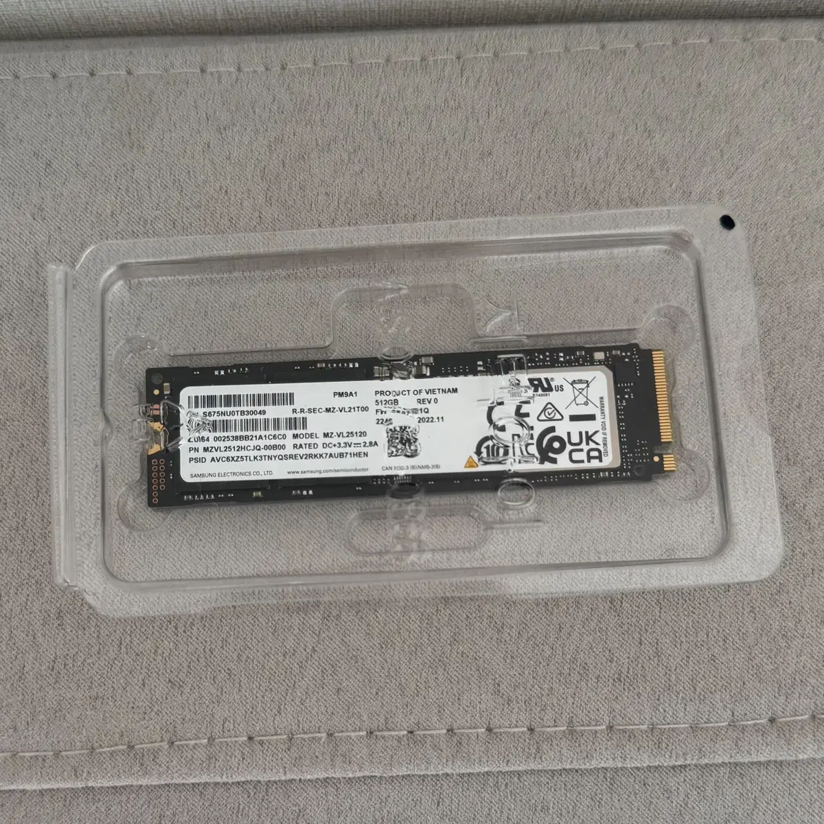 NVMe SSD 512GB 단순탈거