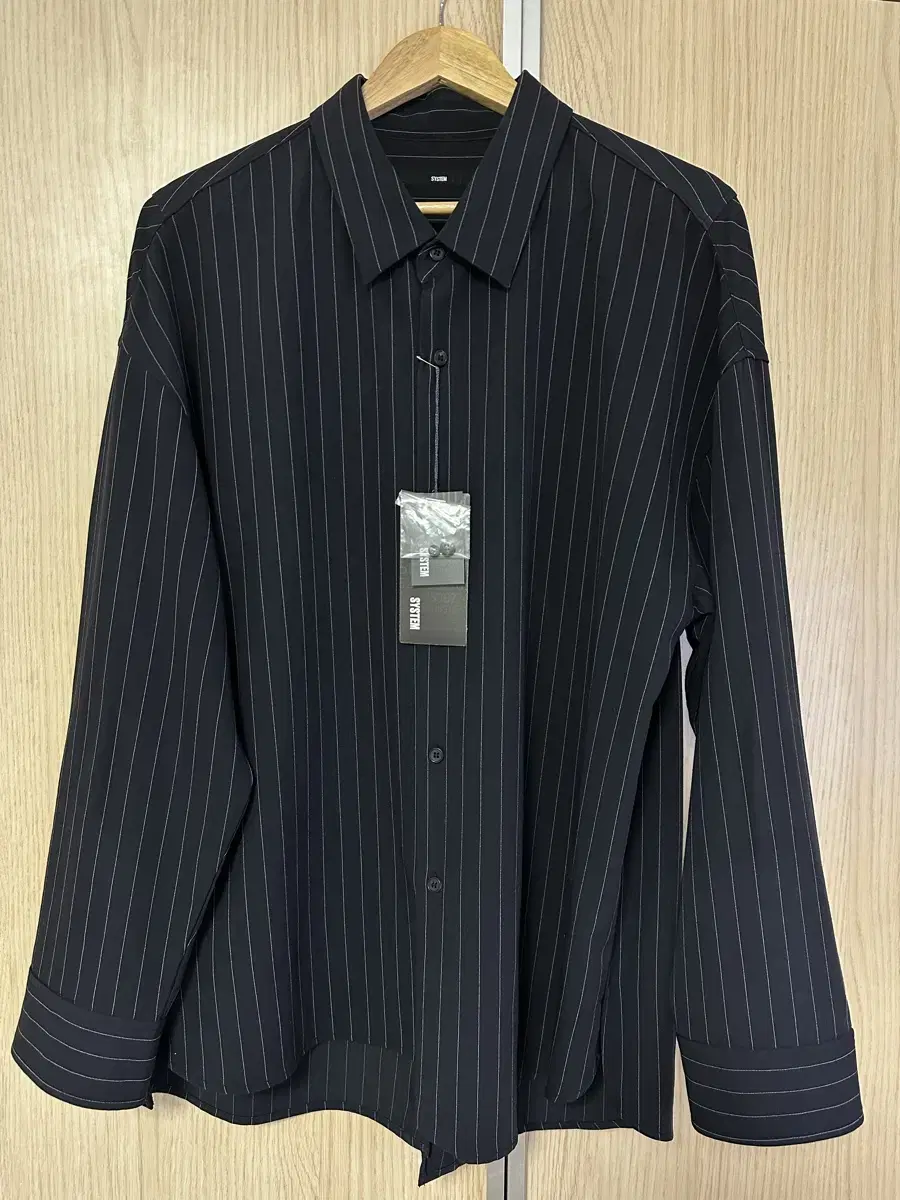 System Homme Semi Over Striped Shirt (size 100)