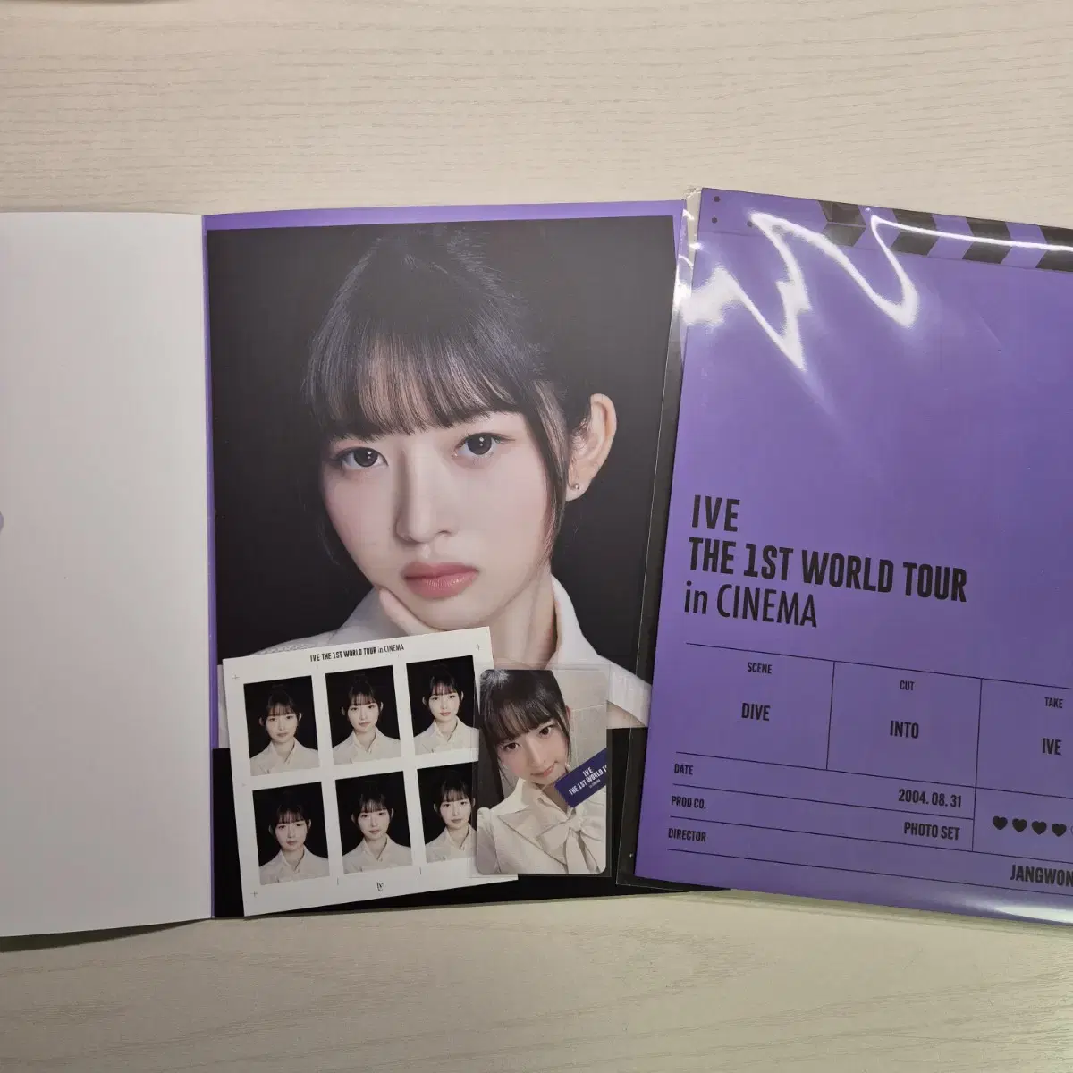 Members can choose)Ive cinema pop up Photo set (photocard + certificate + poster )