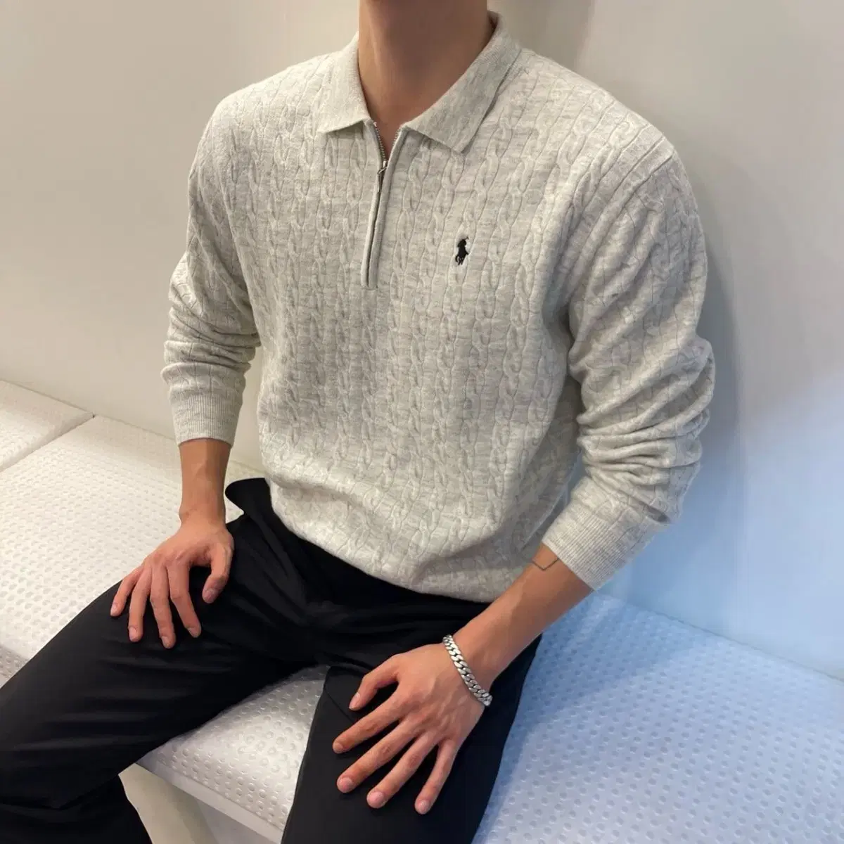 Polo shirt kara vahn zip-up knit