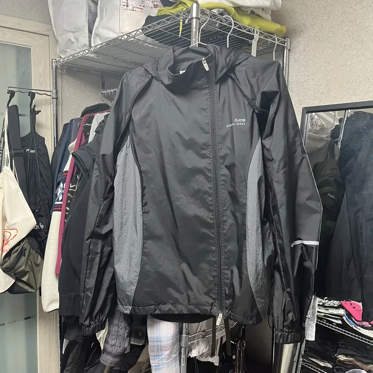 오호스  Separable Windbreaker 블랙 바람막이 베스트