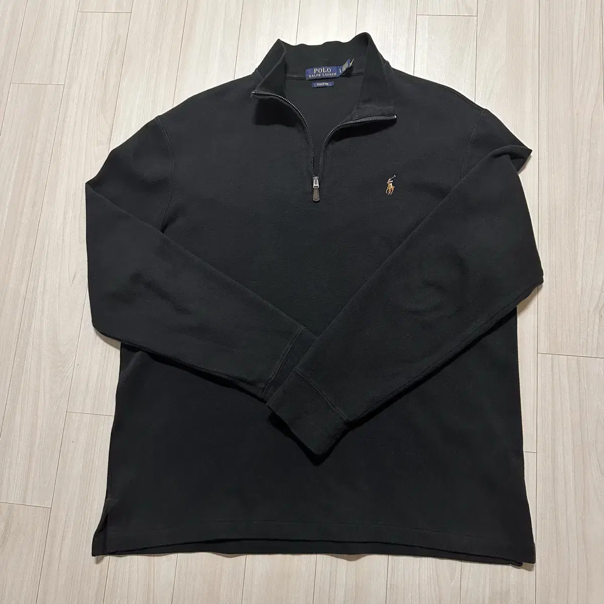 Polo Ralph Lauren Vahn zip-up T-shirt in black