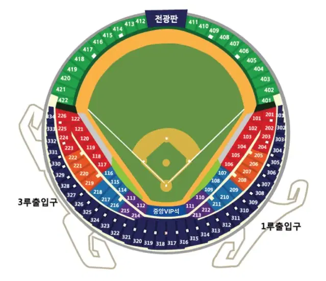 와일드카드 1차전 두산 KT 1루 레드석 4연석 WC