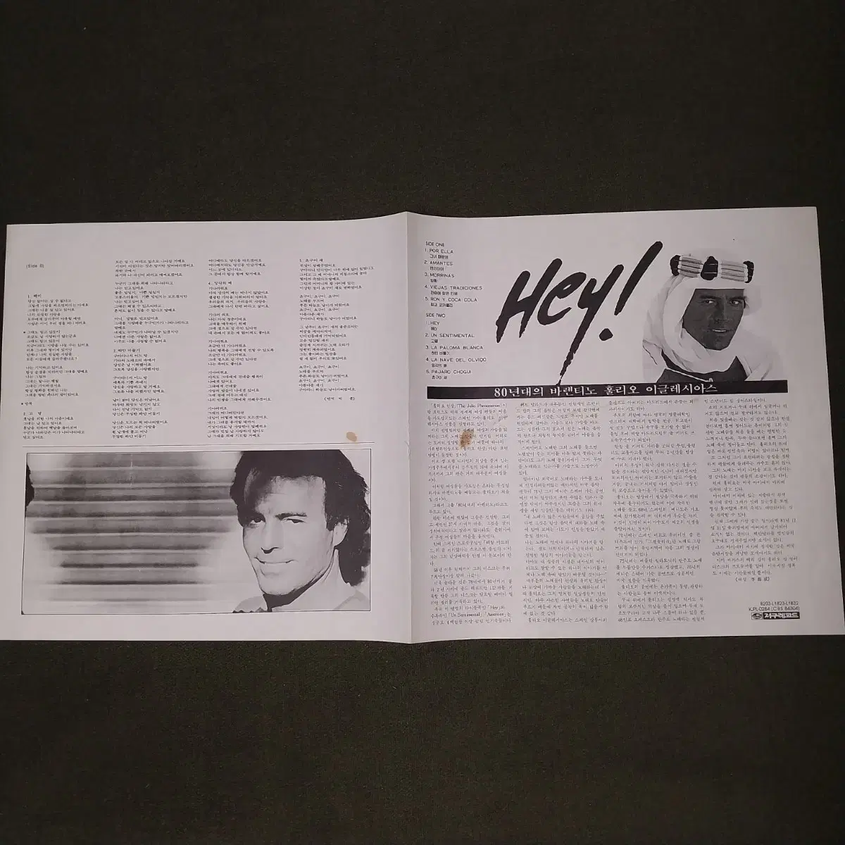 JULIO IGLESIAS  (HEY)(홀리오 이글레시아스)LP