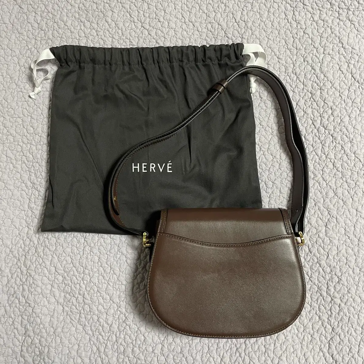 에르베 Classic 20 Trio Saddle Bag 새들백 마호가니