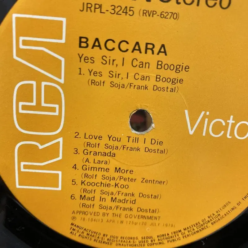 BACCARA LP / AA5668