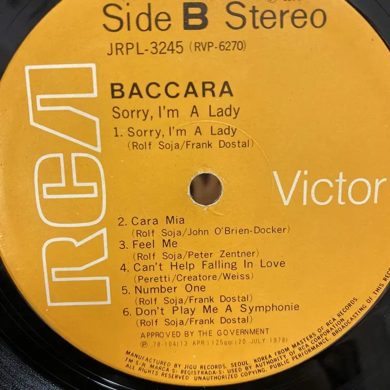 BACCARA LP / AA5668