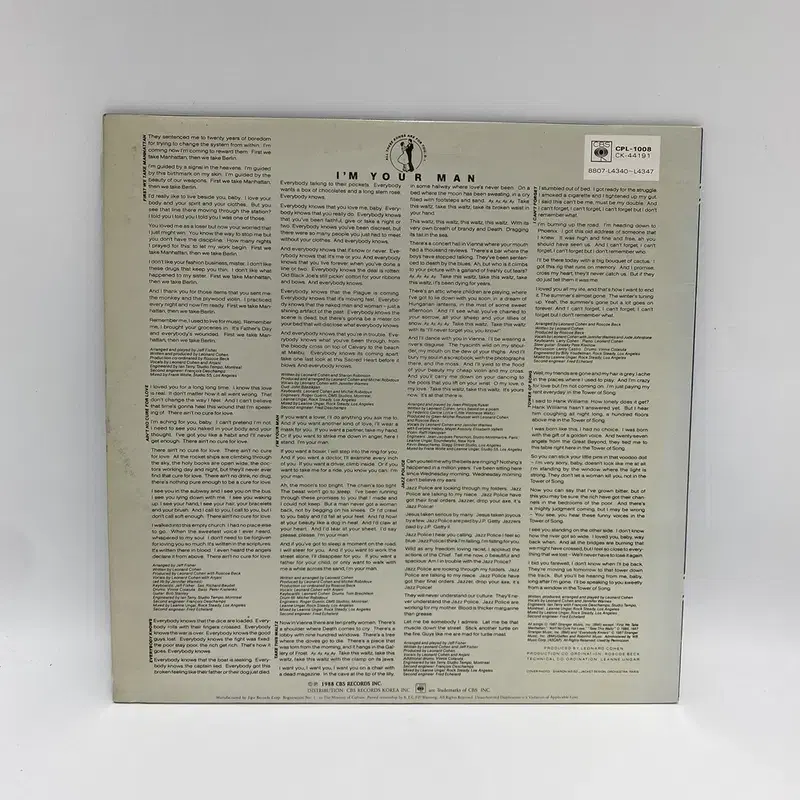 LEONARD COHEN  LP / AA5674