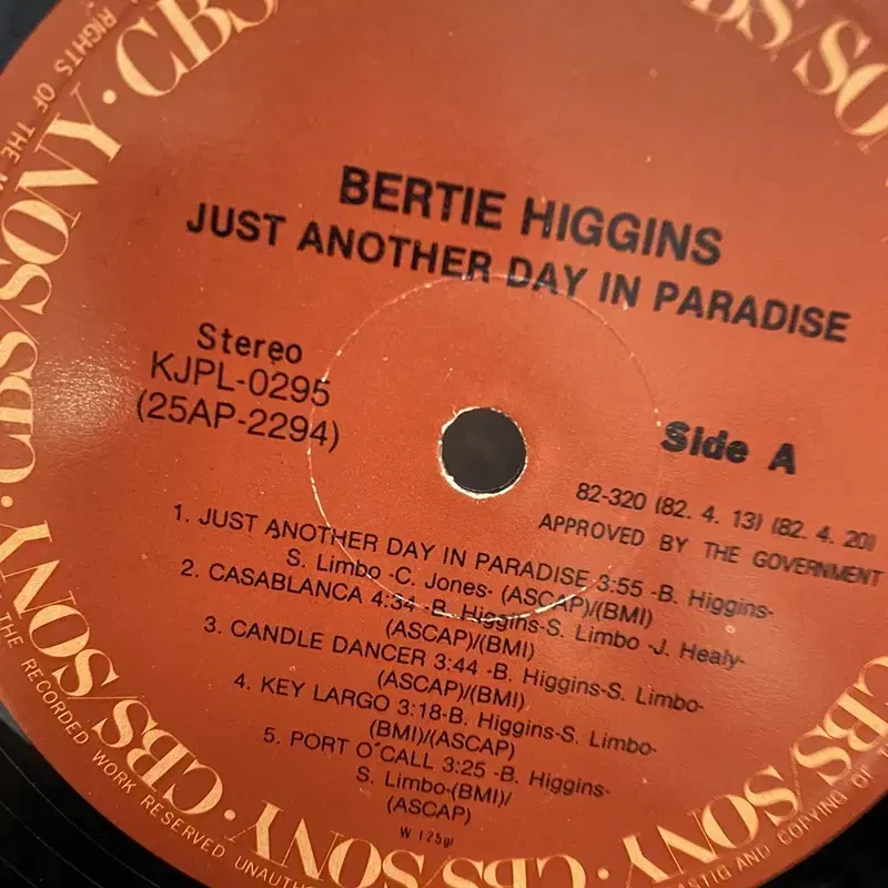 BERTIE HIGGINS  LP / AA5685