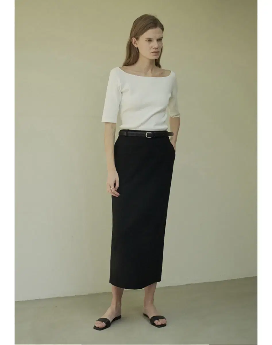 하베크 havec 90s long pencil skirt