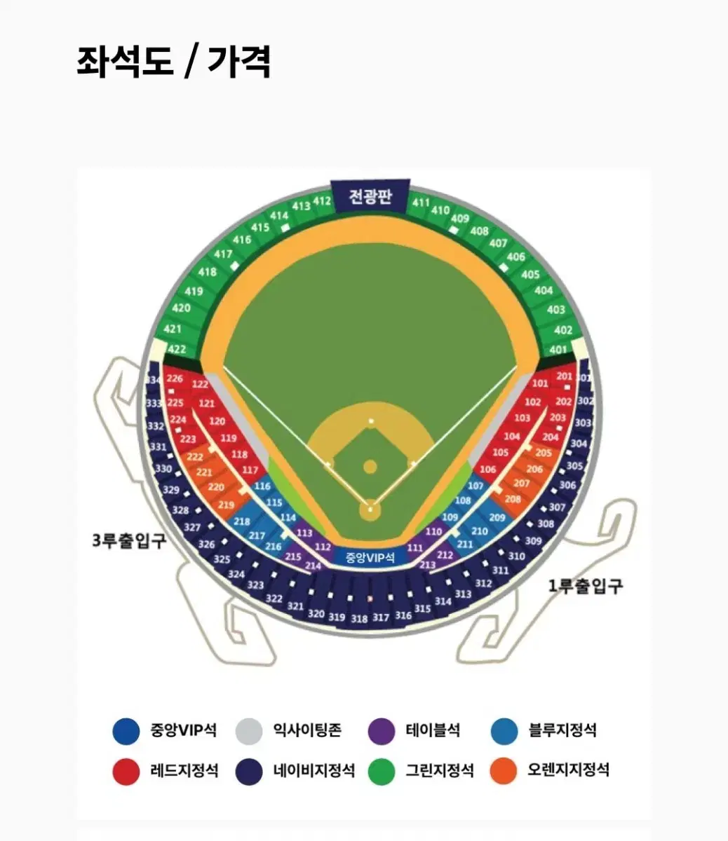 두산 KT 와일드카드 1차전 3루 그린지정 417블럭 7열 2연석 팝니다