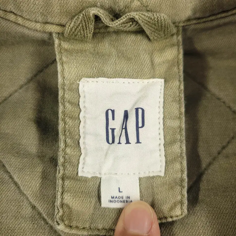 GAP 갭 피그먼트 카키 코튼혼방 다이아몬드퀼팅 퀼팅자켓 깔깔이 2XL