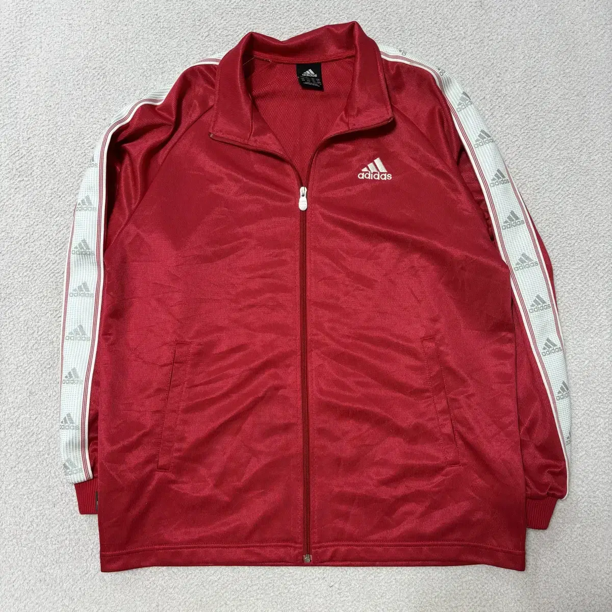 Adidas Jersey Zip Up Red Red Sideline