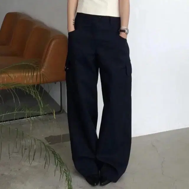 POCKET WIDE PANTS M