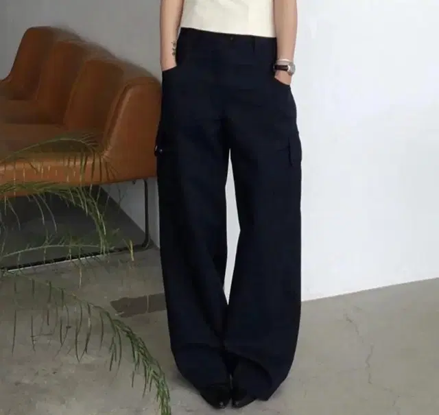 POCKET WIDE PANTS M