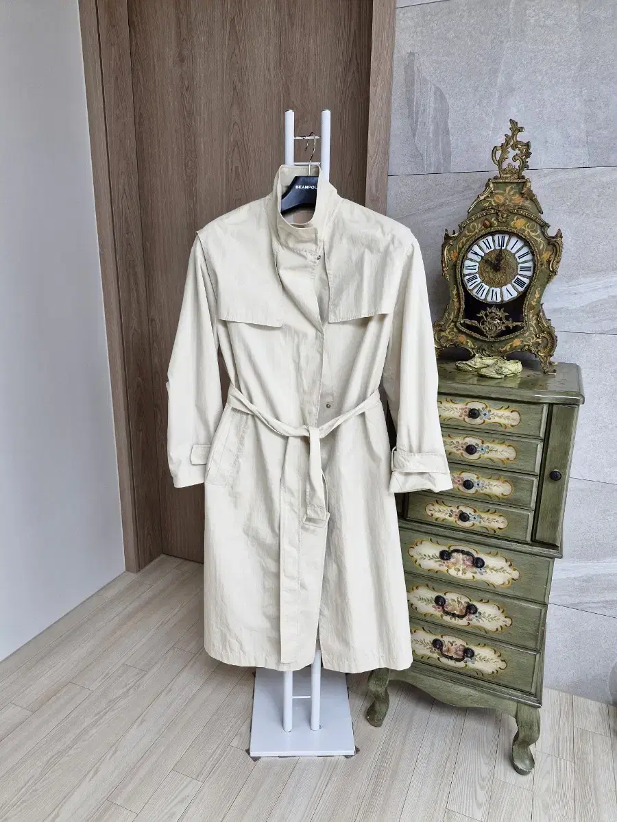 CCcollect/55Overfit/Ivory Long Trench Coat