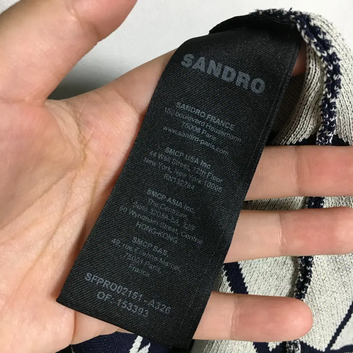 SANDRO 산드로 자카드 니트 폴로 원피스 38