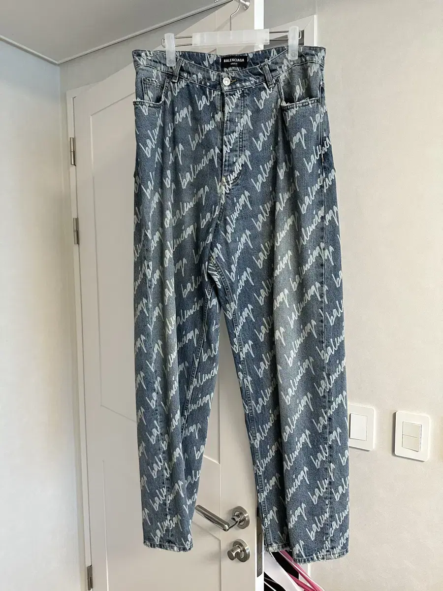 Balenciaga All-over denim pants M