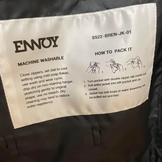 22ss ennoy packable nylon jacket