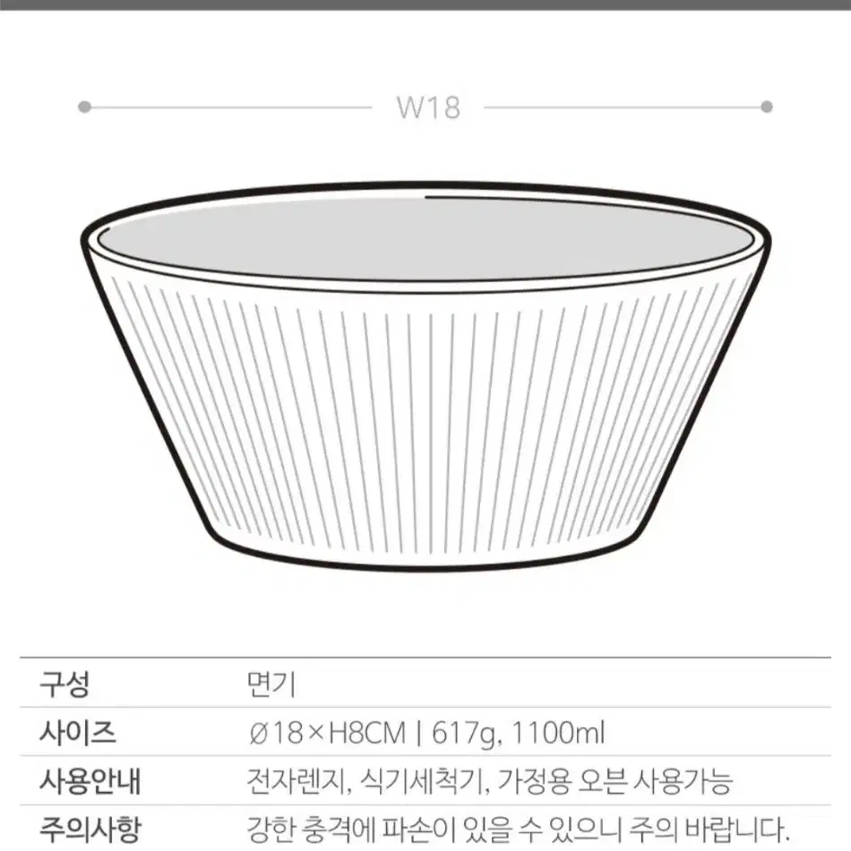 면기 2개 + 컵 1개 일괄 (총 3pcs)