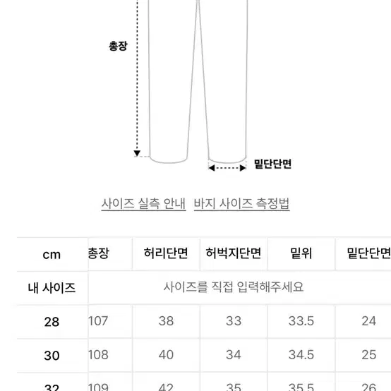 브랜디드 1850 EXTRA WIDE 엑스트라 와이드 32 생지