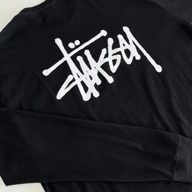 STUSSY 스투시 스탁 로고 롱슬리브 블랙 XL