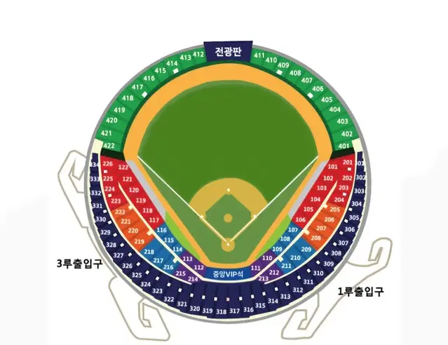 정가양도 와일드카드 1차전 3루 블루석 통로연석