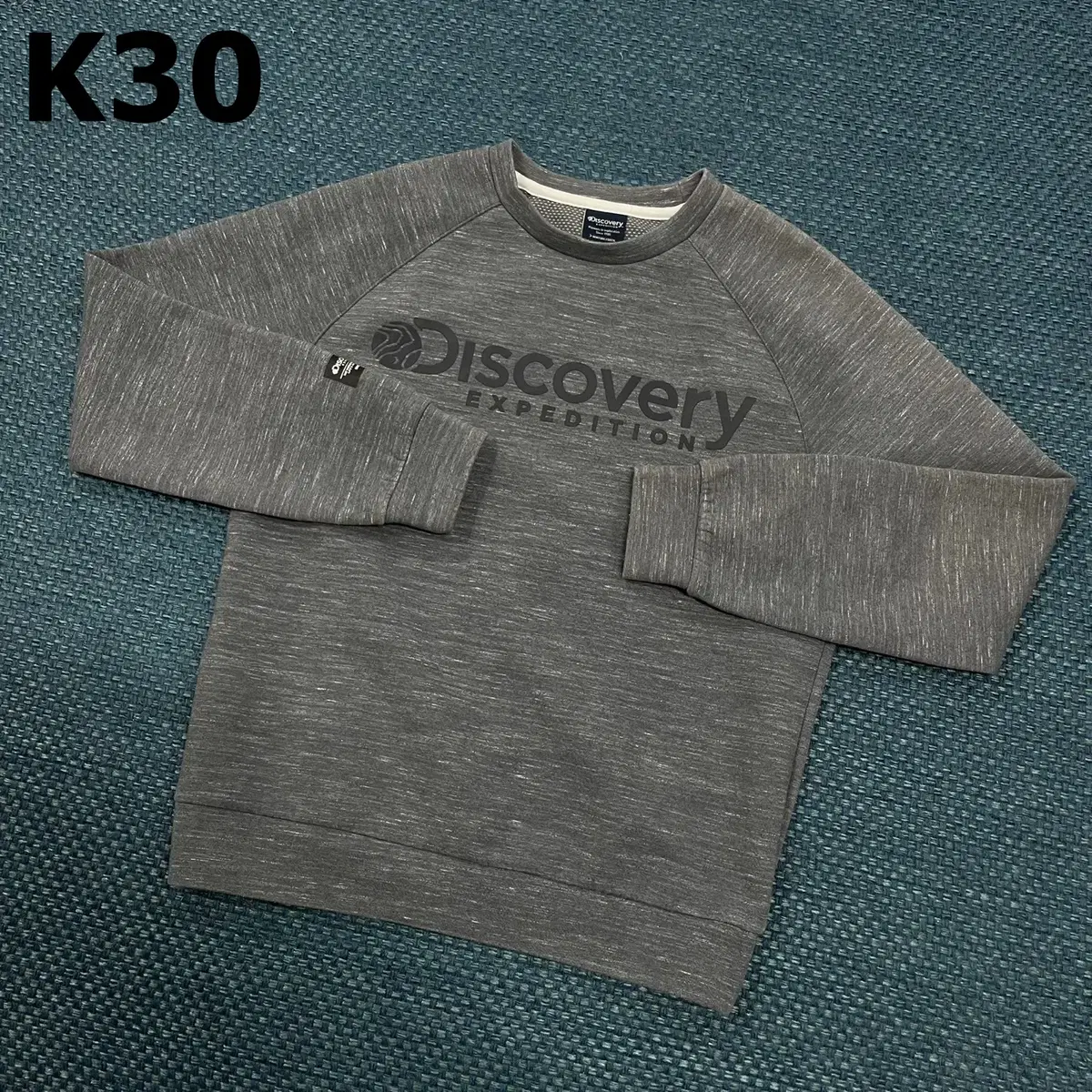 [90] Discovery Logan BigLogo Man to Man Charcoal Gray K30