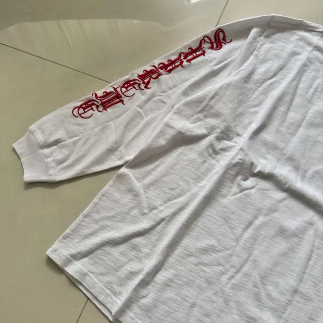 SUPREME 슈프림 logo embro ls tee 로고 엠브로 티셔츠